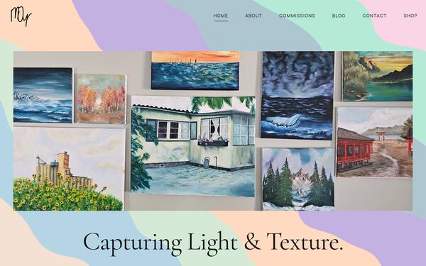 Morgan O'Leary Art desktop homepage screenshot